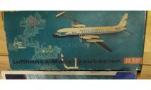1:100 IL 18 VEB KVZ 5565 (1960) Modellbausatz Deutsche Lufthansa, сборные модели авиации, scale100