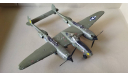 Pro built Hasegawa 1/48 P-38H Lightning model, сборные модели авиации, Academy, scale48