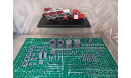 Полуприцеп пенного тушения АВ-6, сборная модель (другое), ЗИЛ, FirePrint 3D, scale43