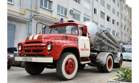 Полуприцеп пенного тушения АВ-6, сборная модель (другое), ЗИЛ, FirePrint 3D, scale43