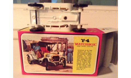 Y-4 OPEL COUPE 1909, white/red/yellow, масштабная модель, Matchbox, scale35