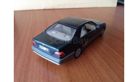 Mercedes-Benz W140 600 SEC 1992 malachit green/crème MINICHAMPS, масштабная модель, scale43