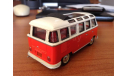 VW Kastenwagen T1 BULL NOSE SAMBA BUS 1958 red/creme MINICHAMPS, масштабная модель, scale43, Volkswagen