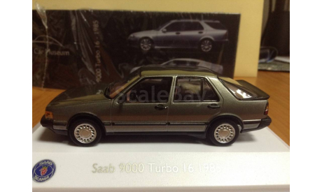 Saab 9000 Turbo I6, seashell, 1985, Altaya Saab car museum collection, масштабная модель, scale43