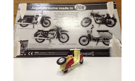 IWL SR 59 «Berlin» (Berliner Roller) 1954-62, scooter, масштабная модель мотоцикла, Sternquell Jugendtraume made in DDR, scale43