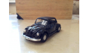 VW beetle cabriolet black, масштабная модель, Volkswagen, Welly, 1:35, 1/35