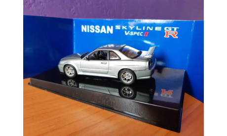 Nissan Skyline GT-R V-spec II от AutoArt, масштабная модель, 1:43, 1/43