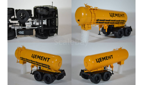 КАМАЗ-54112 с полуприцепом-цементовозом ТЦ-11, масштабная модель, ПАО КАМАЗ, scale43