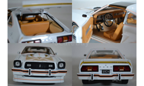 FORD Mustang II King Cobra 1978 белый золотой, масштабная модель, Greenlight Collectibles, 1:18, 1/18
