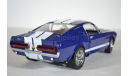 FORD MUSTANG Shelby GT500 1967 синий с белыми полосами, масштабная модель, Greenlight Collectibles, 1:18, 1/18