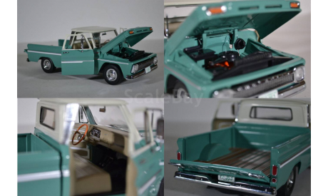Chevrolet C-10 Styleside Pickup - Ivory  Light Green (Sunstar 1363 1965), масштабная модель, scale18
