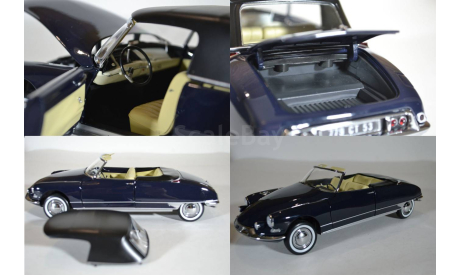 Citroen DS19 Cabriolet 1961 Royal Blue синий, масштабная модель, Citroën, Norev, scale18