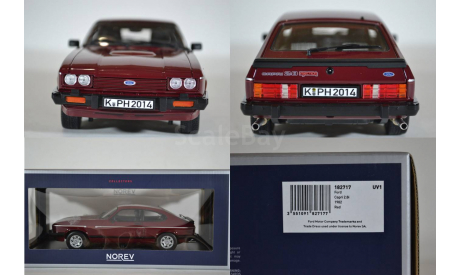 Ford Capri Mk.III 2.8 Injection 1982 красный, масштабная модель, Norev, scale18