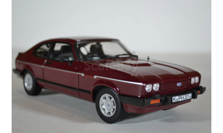 Ford Capri Mk.III 2.8 Injection 1982 красный, масштабная модель, Norev, scale18