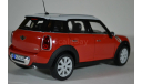 Mini Countryman 2010 (кроссовер 4х4) 2010 Red with White Roof, масштабная модель, Norev, scale18