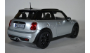 Mini Cooper S 2015 Silver MetallicBlack серебристый черный, масштабная модель, Norev, 1:18, 1/18