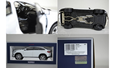 Mercedes-Benz GLE Coupé (C292) 2015 White Metallic белый мет, масштабная модель, Norev, scale18