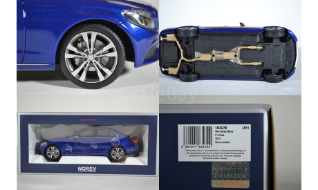 Mercedes-Benz C-Klasse Avantgarde (W205) 2014 Blue Metallic синий мет, масштабная модель, Norev, scale18