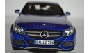 Mercedes-Benz C-Klasse Avantgarde (W205) 2014 Blue Metallic синий мет, масштабная модель, Norev, scale18