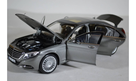 Mercedes-Benz S-class W222 2013 серый металлик, масштабная модель, Norev, 1:18, 1/18
