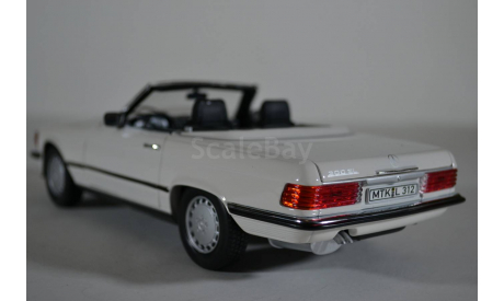 MERCEDES-BENZ 300SL (R107) 1986 белый, масштабная модель, Norev, 1:18, 1/18