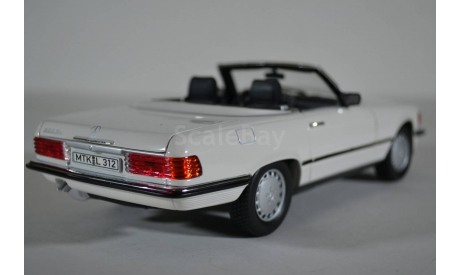 MERCEDES-BENZ 300SL (R107) 1986 белый, масштабная модель, Norev, 1:18, 1/18