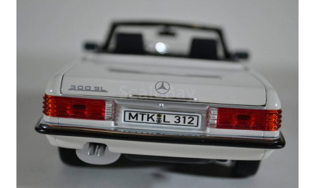 MERCEDES-BENZ 300SL (R107) 1986 белый, масштабная модель, Norev, 1:18, 1/18
