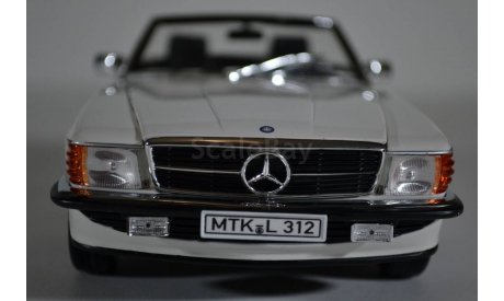 MERCEDES-BENZ 300SL (R107) 1986 белый, масштабная модель, Norev, 1:18, 1/18