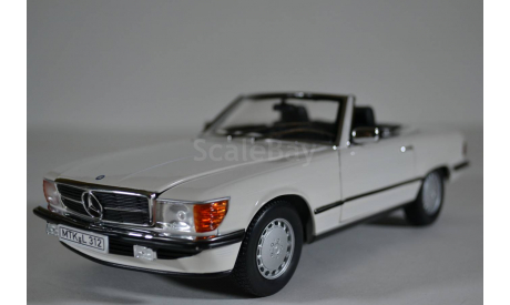 MERCEDES-BENZ 300SL (R107) 1986 белый, масштабная модель, Norev, scale18