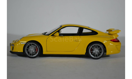 Porsche 911 GT3 (997 II) 2009 Speed Yellow (Norev 187560), масштабная модель, 1:18, 1/18