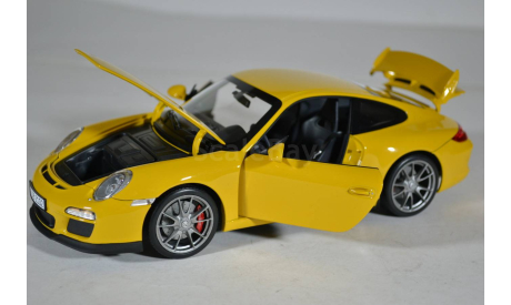Porsche 911 GT3 (997 II) 2009 Speed Yellow (Norev 187560), масштабная модель, 1:18, 1/18