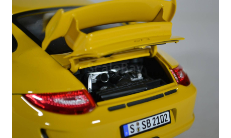 Porsche 911 GT3 (997 II) 2009 Speed Yellow (Norev 187560), масштабная модель, 1:18, 1/18