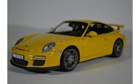Porsche 911 GT3 (997 II) 2009 Speed Yellow (Norev 187560), масштабная модель, 1:18, 1/18