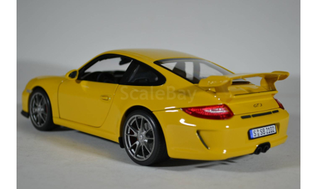 Porsche 911 GT3 (997 II) 2009 Speed Yellow (Norev 187560), масштабная модель, 1:18, 1/18
