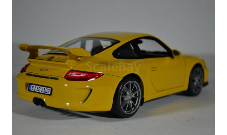 Porsche 911 GT3 (997 II) 2009 Speed Yellow (Norev 187560), масштабная модель, 1:18, 1/18