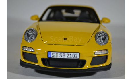 Porsche 911 GT3 (997 II) 2009 Speed Yellow (Norev 187560), масштабная модель, 1:18, 1/18
