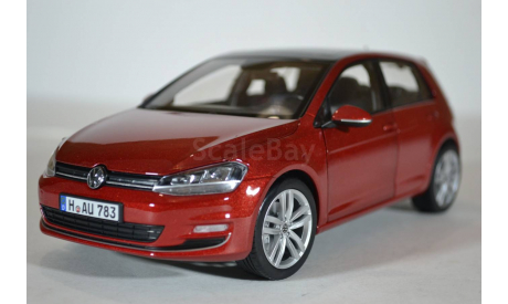 Volkswagen Golf VII (5-дверей) 2013 Sunset Red (красный), масштабная модель, Norev, scale18