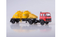 Набор МАЗ-5432 (красный) с полуприцепом К4-АМГ, масштабная модель, 1:43, 1/43, Автоистория (АИСТ)