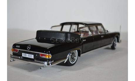Mercedes-Benz 600 Landaulet (W100) 1966 черный, масштабная модель, Sunstar, scale18