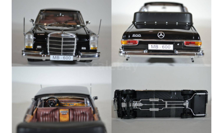 Mercedes-Benz 600 Landaulet (W100) 1966 черный, масштабная модель, Sunstar, scale18
