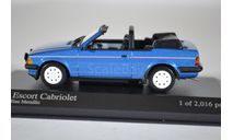Ford ESCORT III CABRIOLET - 1983 - BLUE METALLIC, масштабная модель, Minichamps, scale43
