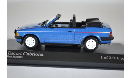 Ford ESCORT III CABRIOLET - 1983 - BLUE METALLIC, масштабная модель, Minichamps, scale43