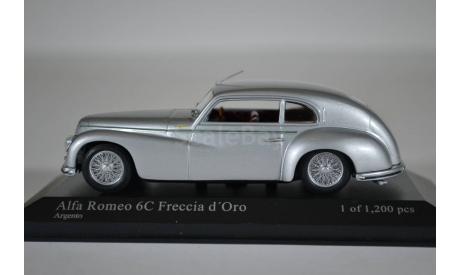 ALFA ROMEO 6C 2500 - FRECCIA DORO - 1947 - SILVER, масштабная модель, Minichamps, scale43