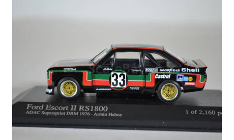 Ford ESCORT II RS 1800 CASTROL A.HAHNE · DRM SUPERSPRINT NUERBURGRING 1976, масштабная модель, Minichamps, scale43