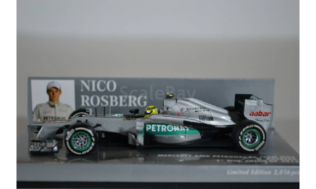 MERCEDES AMG PETRONAS F1 TEAM W03 - NICO ROSBERG - 1ST WIN CHINESE GP - 2012, масштабная модель, Mercedes-Benz, Minichamps, 1:43, 1/43