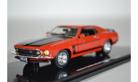 Ford Mustang Boss 302 - calypso coral red 1969, масштабная модель, Highway 61, 1:43, 1/43