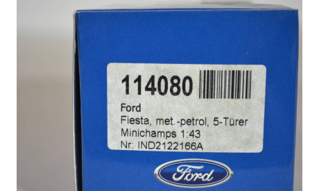 Ford Fiesta 5 door 2001 Petrolgreen, масштабная модель, Minichamps, scale43