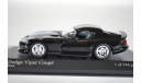 Dodge Viper Coupe 1993 черный, масштабная модель, Minichamps, scale43