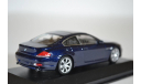 BMW 6-SERIES COUPE E63 2006 DARK BLUE, масштабная модель, Minichamps, 1:43, 1/43