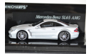 Mercedes-Benz SL65 AMG BLACK SERIES (R230) 2009 MATT SILVER LINEA OPACA, масштабная модель, Minichamps, scale43